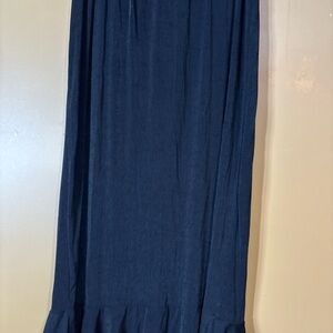 HC 536 CSC Studio Size L. Black Solid Elastic Waist A-line Skirt Women's Skirts